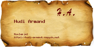Hudi Armand névjegykártya